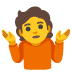 Emoji Angkat bahu pada Google