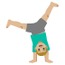Man Cartwheeling: Medium-Light Skin Tone emoji on Google