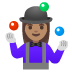 Emoji Giocoliere donna: carnagione olivastra su Google