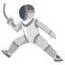 Fechter(in)-Emoji auf Google