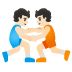 People Wrestling: Light Skin Tone emoji on Google