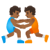Ringer(in): mitteldunkle Hautfarbe-Emoji auf Google