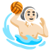 Emoji Pallanuotista uomo: carnagione chiara su Google