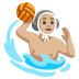 Wasserballspieler: mittelhelle Hautfarbe-Emoji auf Google