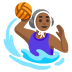 Emoji Joueuse de water-polo : peau mate sur Google