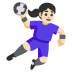 Woman Playing Handball: Light Skin Tone emoji on Google