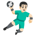 Handballspieler: helle Hautfarbe-Emoji auf Google