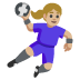 Emoji Wanita bermain bola baling: ton kulit sederhana cerah pada Google