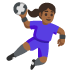 Emoji Jogadora de handebol: pele morena escura no Google