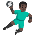 Man Playing Handball: Dark Skin Tone emoji on Google