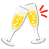 Emoji Melaga gelas pada Google