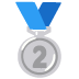 Emoji Pingat tempat kedua pada Google