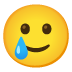Emoji Faccina sorridente con lacrima su Google