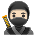 Emoji Ninja: carnagione chiara su Google