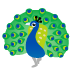 Peacock emoji on Google