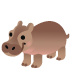 Hippopotamus emoji on Google