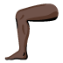 Leg: Dark Skin Tone emoji on Google