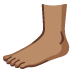 Foot: Medium Skin Tone emoji on Google