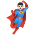 Man Superhero: Light Skin Tone emoji on Google