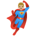 Emoji Supereroe uomo: carnagione abbastanza chiara su Google