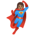 Heldin: mittlere Hautfarbe-Emoji auf Google