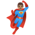 Man Superhero: Medium Skin Tone emoji on Google