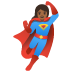 Woman Superhero: Medium-Dark Skin Tone emoji on Google
