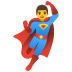 Man Superhero emoji on Google