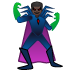 Man Supervillain: Dark Skin Tone emoji on Google