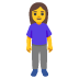 Emoji Donna in piedi su Google