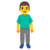 Stehender Mann-Emoji auf Google