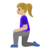 Woman Kneeling: Medium-Light Skin Tone emoji on Google