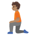 Person Kneeling: Medium Skin Tone emoji on Google