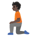 Emoji Persona inginocchiata: carnagione scura su Google