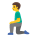 Man Kneeling emoji on Google