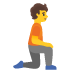 Kniende Person: nach rechts-Emoji auf Google