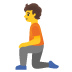 Emoji Orang bersimpuh pada Google