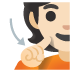 Deaf Person: Light Skin Tone emoji on Google