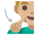 Google での 耳の不自由な男性: やや薄い肌色 絵文字