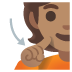 Emoji Pessoa surda: pele morena no Google
