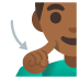 Deaf Man: Medium-Dark Skin Tone emoji on Google