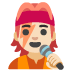 Singer: Light Skin Tone emoji on Google