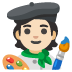 Emoji Artista: carnagione chiara su Google