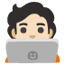 Technologist: Light Skin Tone emoji on Google