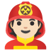Firefighter: Light Skin Tone emoji on Google