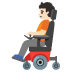 Emoji Persona su sedia a rotelle motorizzata: carnagione chiara su Google