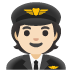 Emoji Pilota: carnagione chiara su Google