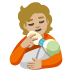 Person Feeding Baby: Medium-Light Skin Tone emoji on Google