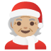Mx Claus: Medium-Light Skin Tone emoji on Google
