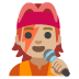 Emoji Cantante: carnagione abbastanza chiara su Google